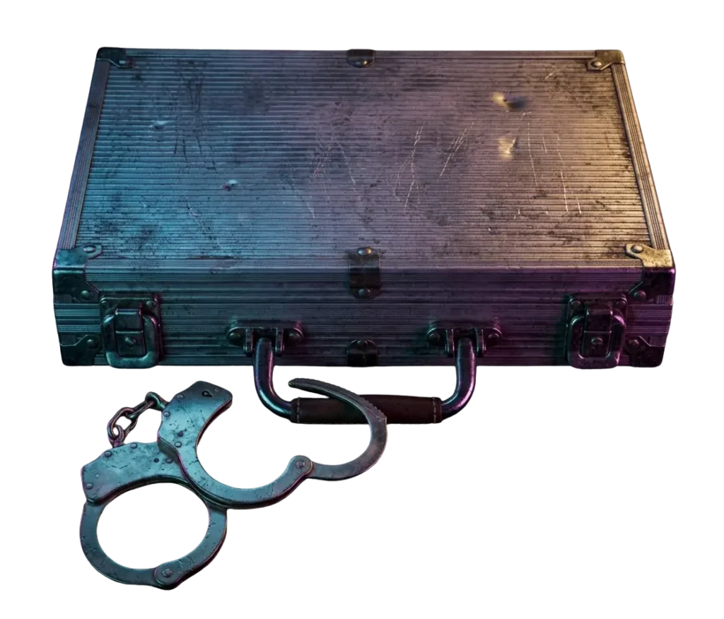 Metal Briefcase Handcuffs